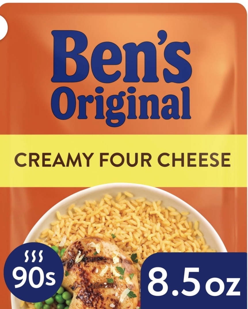 Ben’s original creamy four cheese rice/arroz