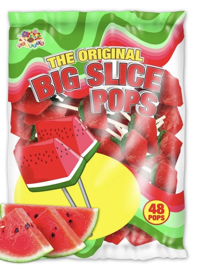 Albert’s Big Slice Watermelon Lollipops — 48 units