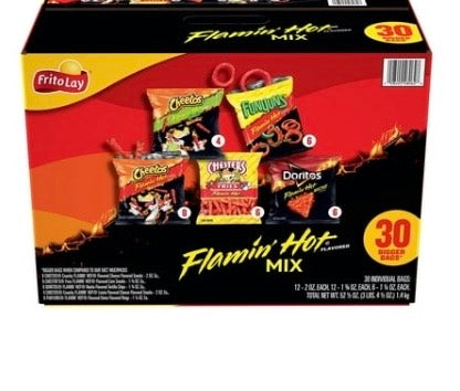 Frito-Lay Flamin’ Hot Variety — 30 bags