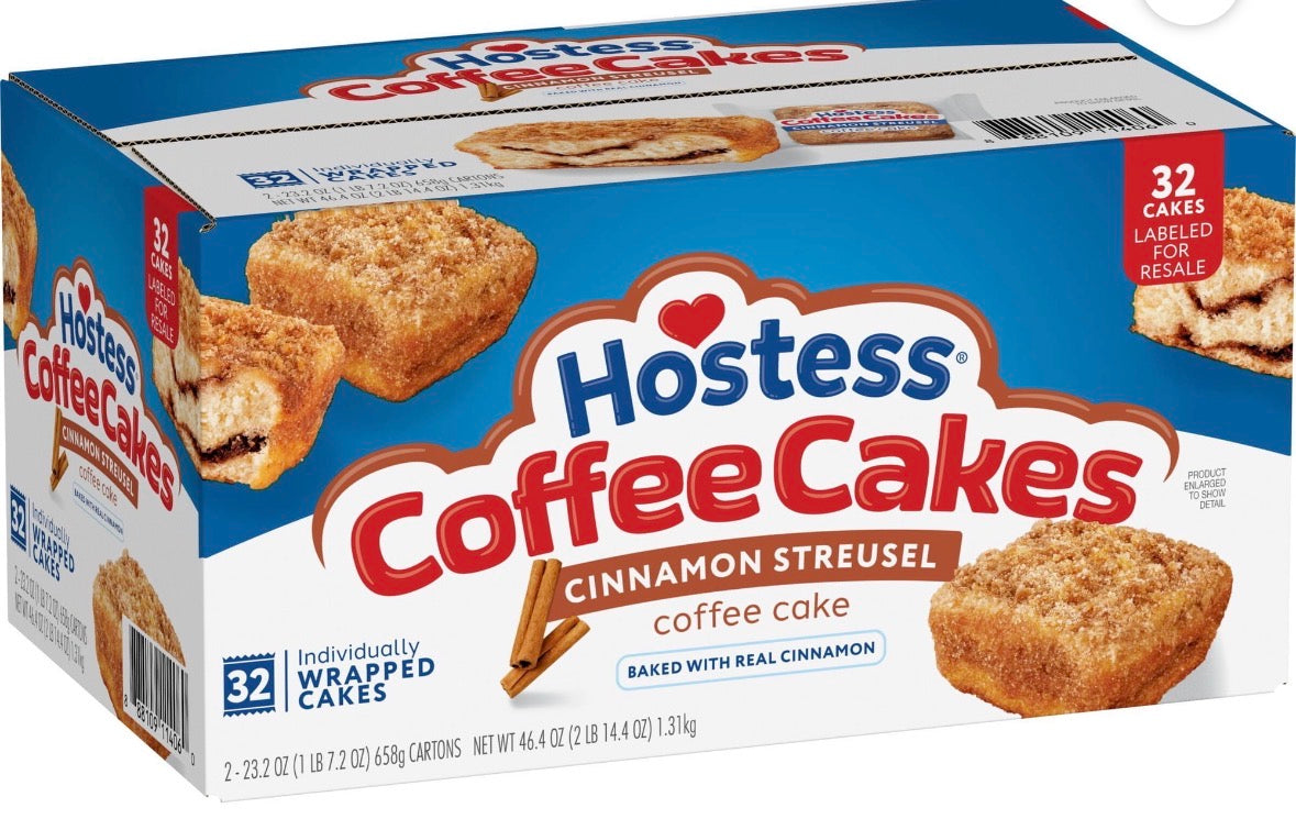 Hostess Cinnamon Streusel Coffee Cake — 32 units