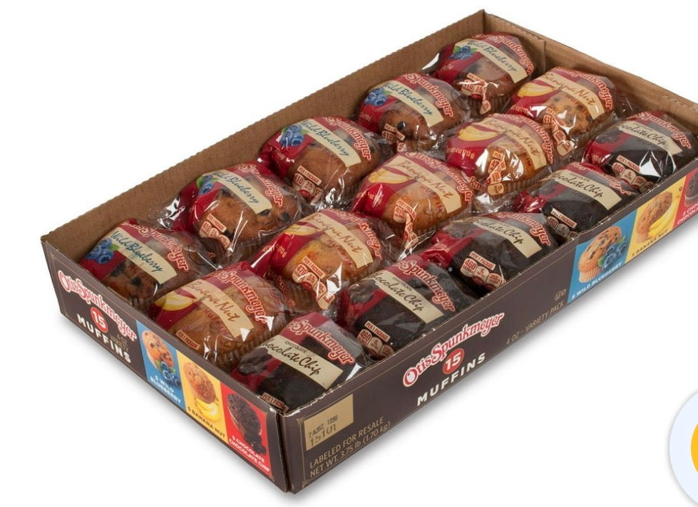 Otis Spunkmeyer Variety Muffins — 15 muffins