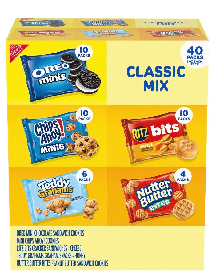 Nabisco Classic Mix Cookie & Cracker Variety — 40 packs